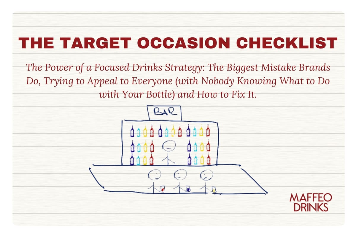 The Target Occasion Checklist: The Power of a Focused Drinks Strategy: The Biggest Mistake Brands Do, Trying to Appeal to Everyone