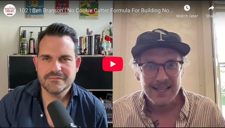 Episode 102 | Ben Branson | No Cookie-Cutter Formula For Building Non-Alc Spirits - The 3 Core Things and The 1000 People | Seedlip, Seasn, Sylva Labs